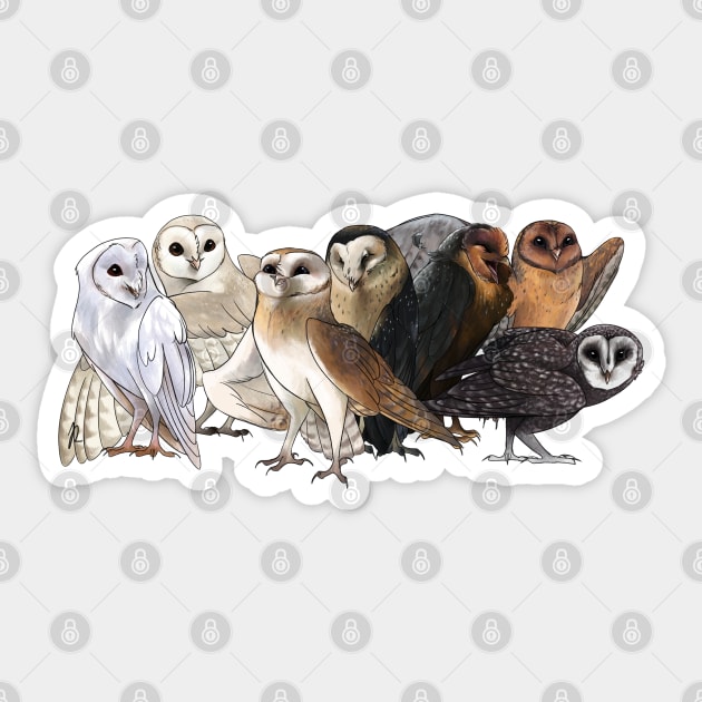 Barn Owl Spectrum Sticker by Jaime Ricciardi